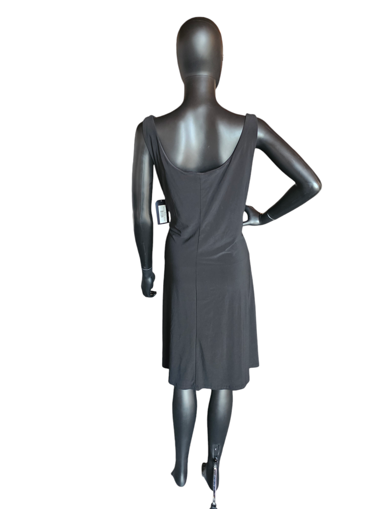 Black Center Ruched Cocktail Dress - Onyx Nite