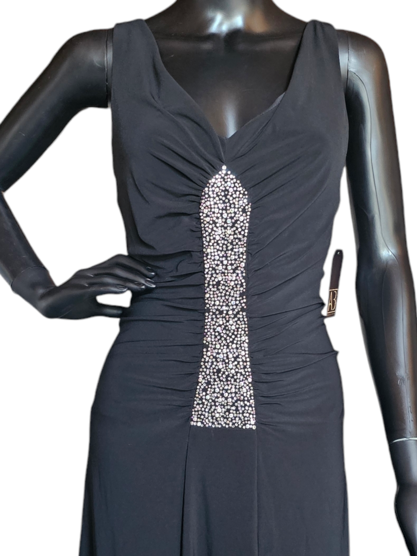 Black Center Ruched Cocktail Dress - Onyx Nite