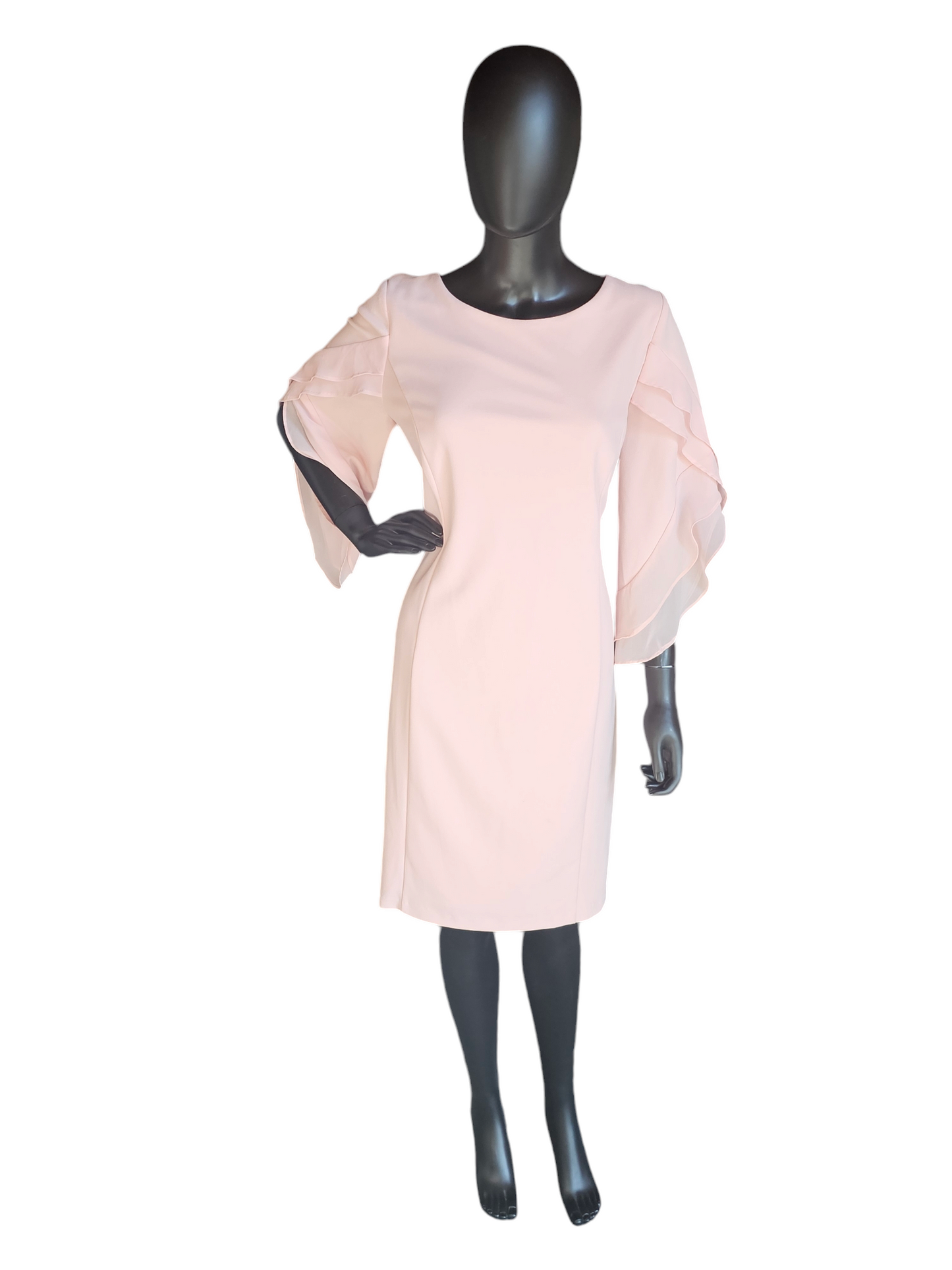 Pink Tulip Sleeve Cocktail Dress - DKNY