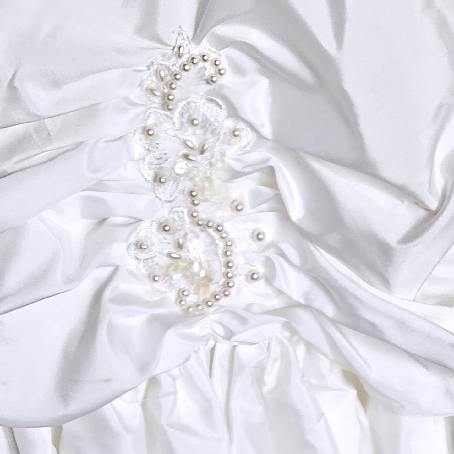 Vintage 80's Basque Waist Wedding Gown