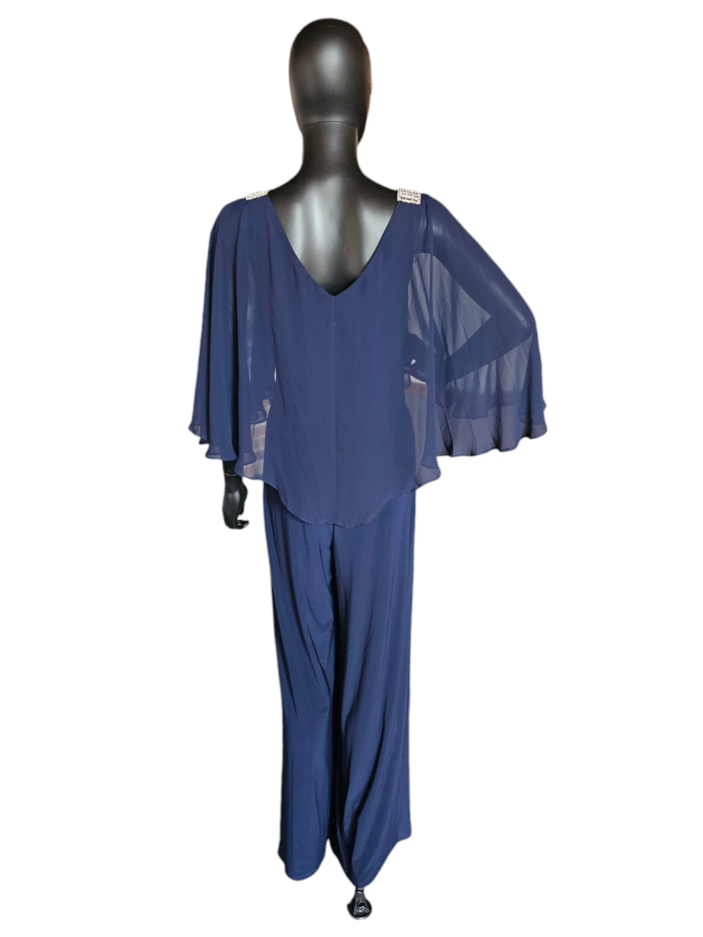 Navy Stretch Jersey Pantsuit - MSK