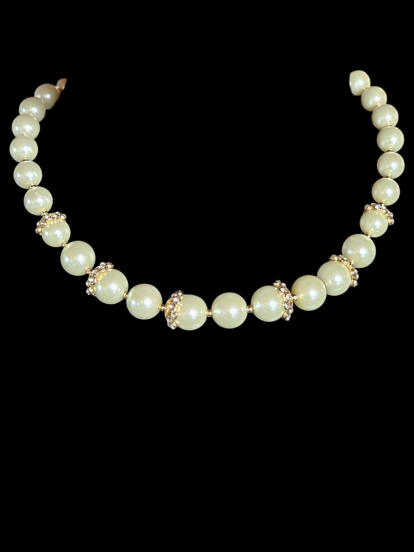 Pearl Gold Rondell Necklace - Anne Klein