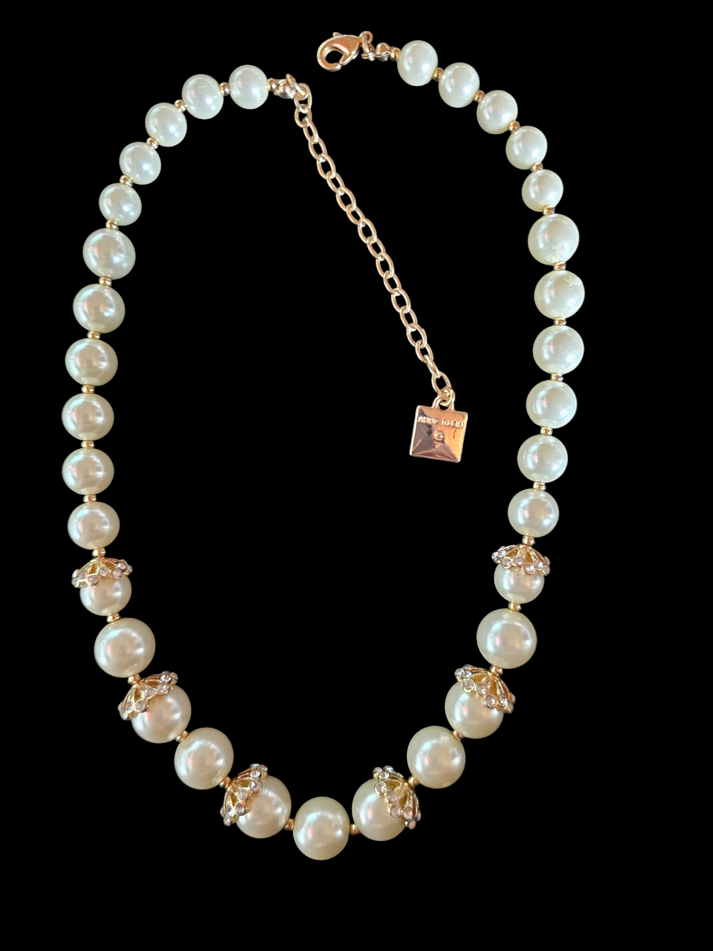 Pearl Gold Rondell Necklace - Anne Klein