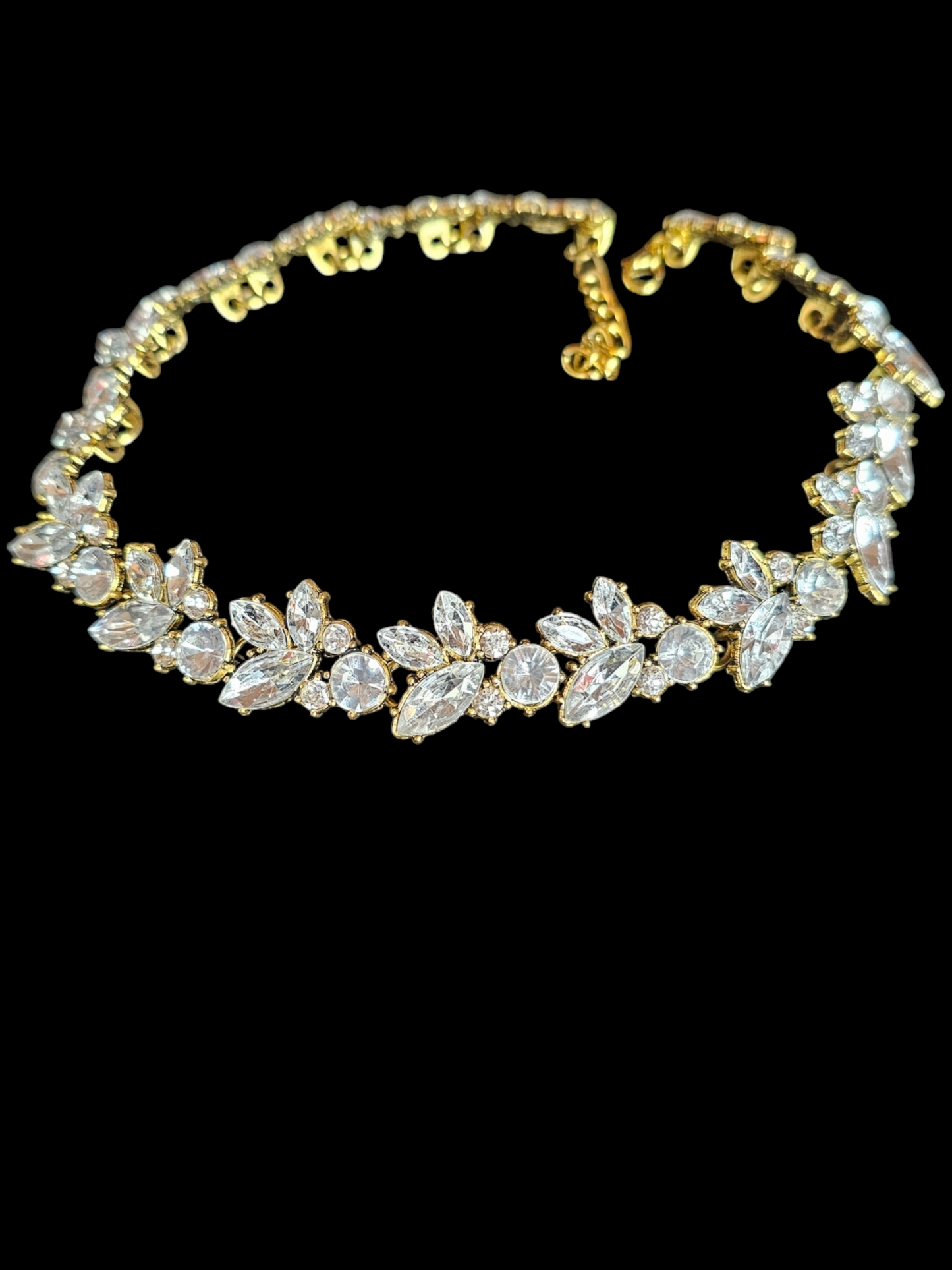 Floral Gold Collar Necklace