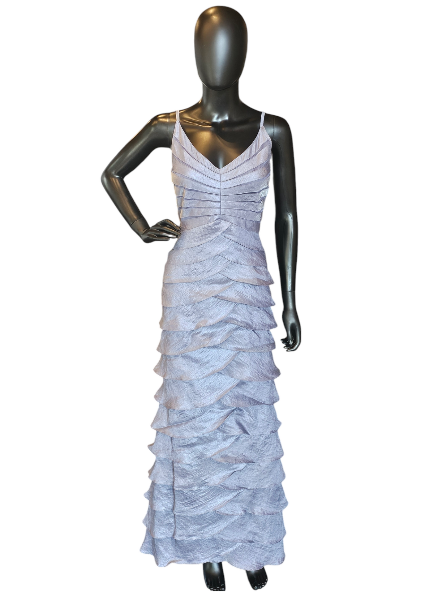 Pearl Blue Tiered Sheath W Cropped Jacket - Adrianna Papell