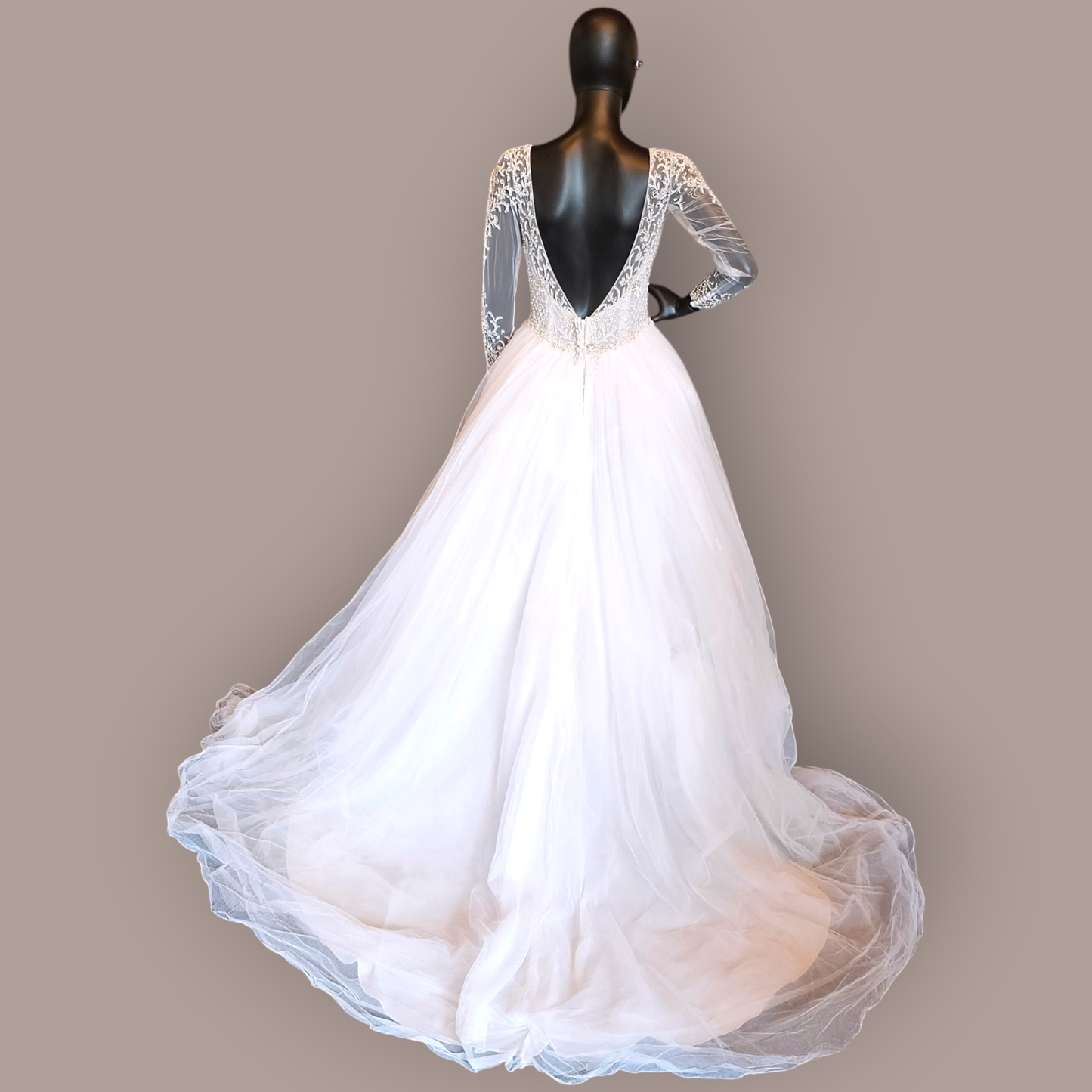 Sottero and Midgley White Ball Gown Illusion Bodice Wedding Gown