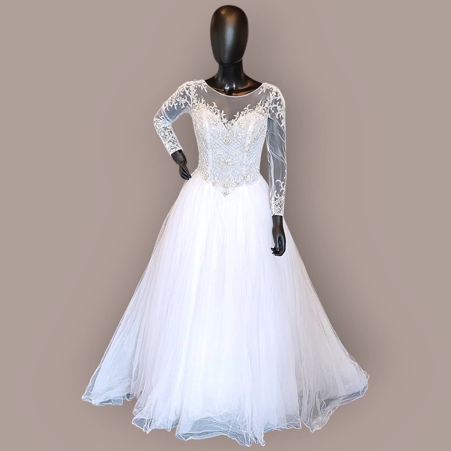 Sottero and Midgley White Ball Gown Illusion Bodice Wedding Gown