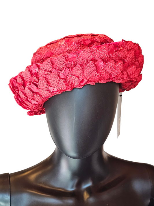 Vintage Red Woven Hat