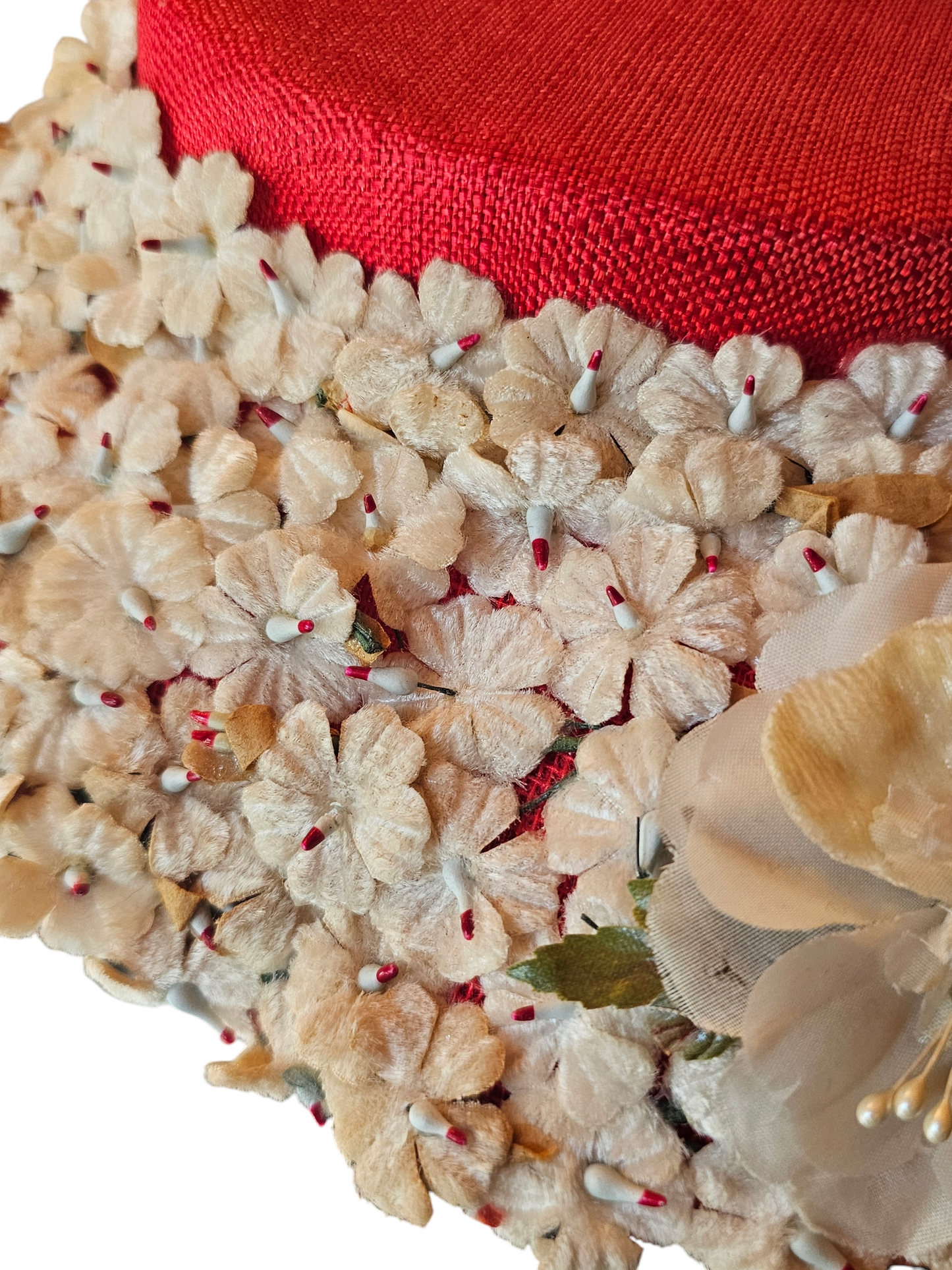 Vintage Red/Flower Hat