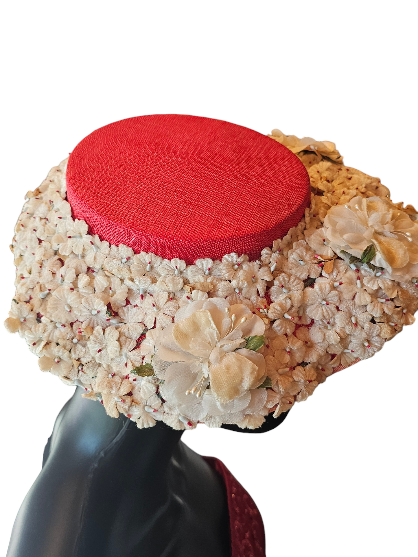 Vintage Red/Flower Hat