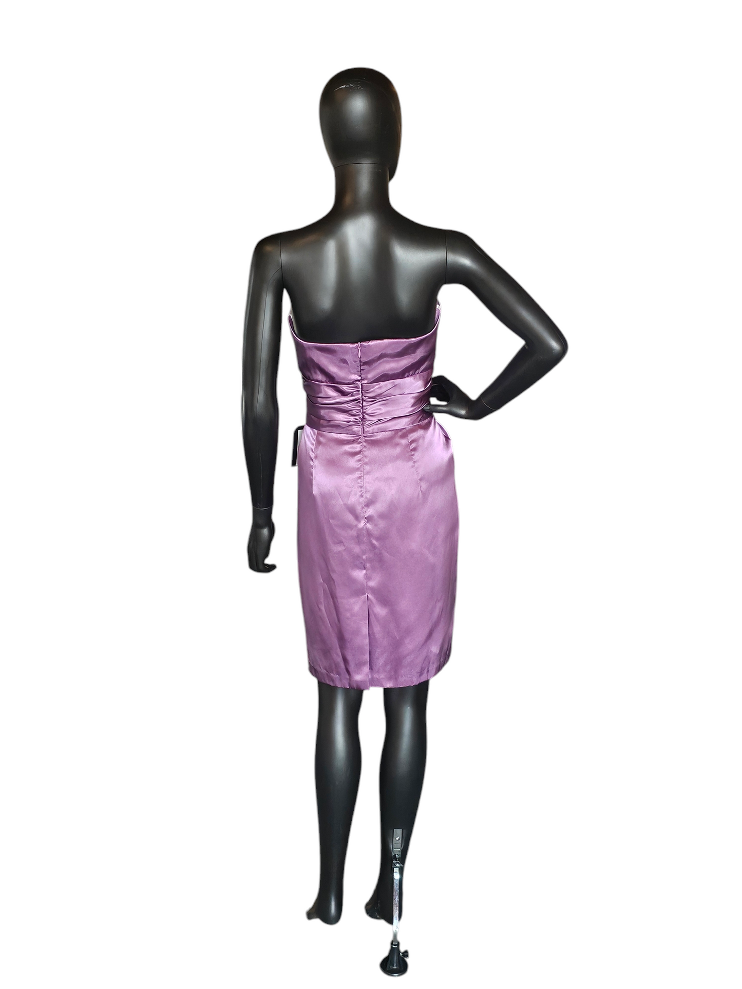 Purple Shimmer Satin Cocktail Dress W/Crop Jacket