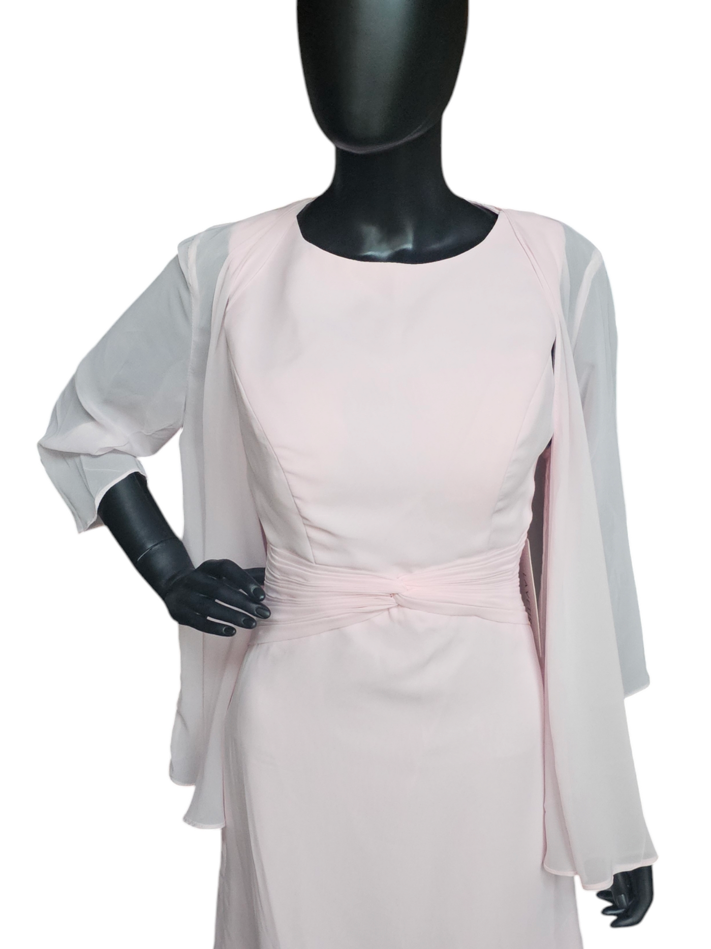 Pink Ankle Tiered Chiffon W/Jacket - Lavetir