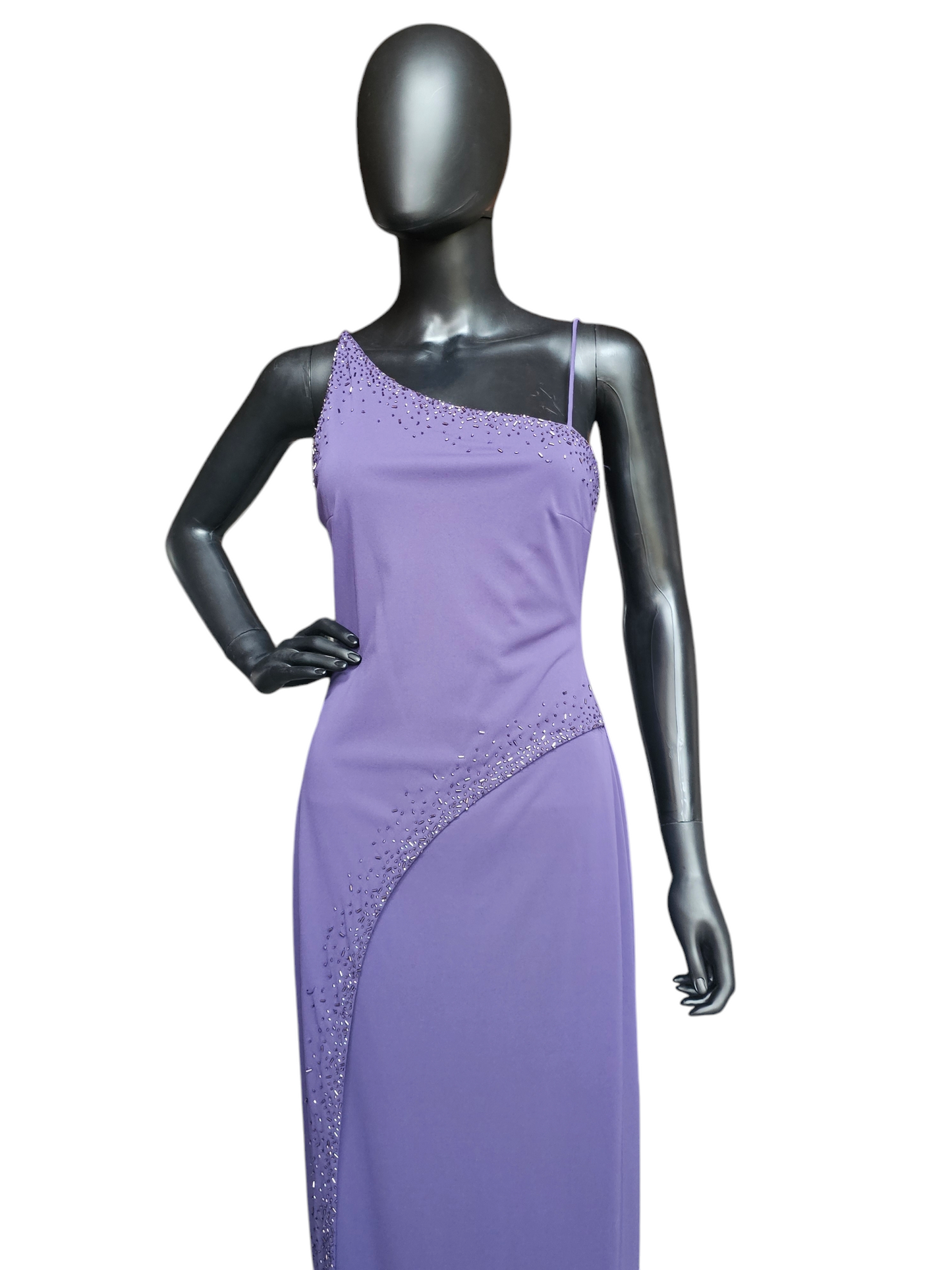 Lavender Stretch Jersey Asymmetrical - Niki Livas