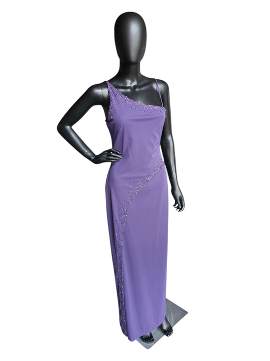 Lavender Stretch Jersey Asymmetrical - Niki Livas