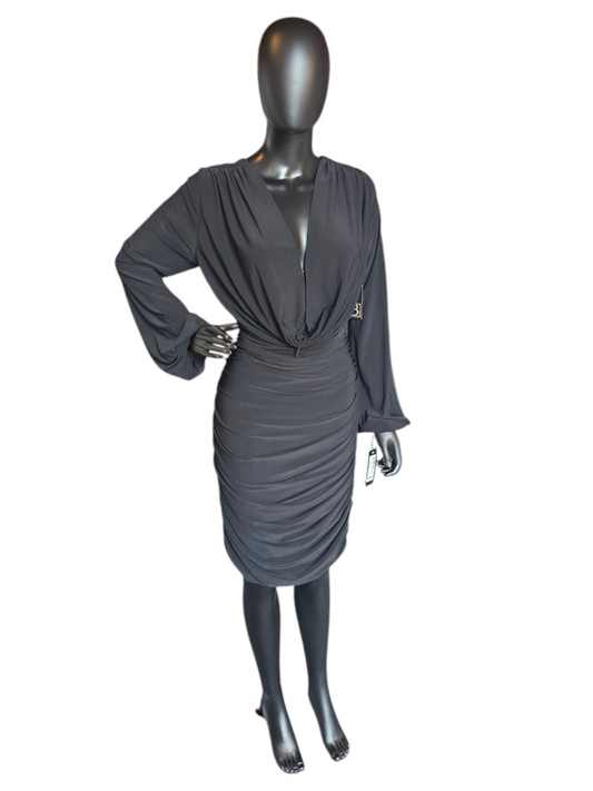 2-Way Black Jersey Long Sleeve Dress - NWT - SLNY