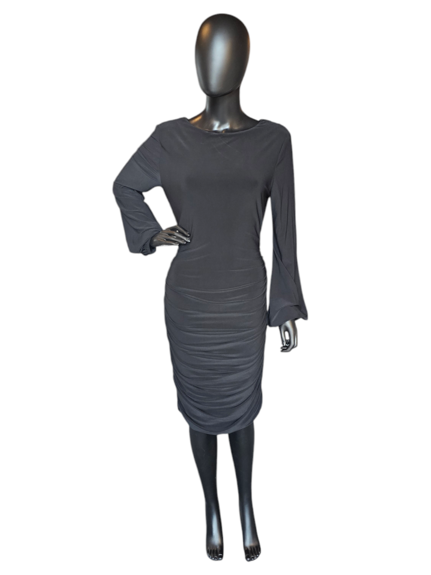 2-Way Black Jersey Long Sleeve Dress - NWT - SLNY