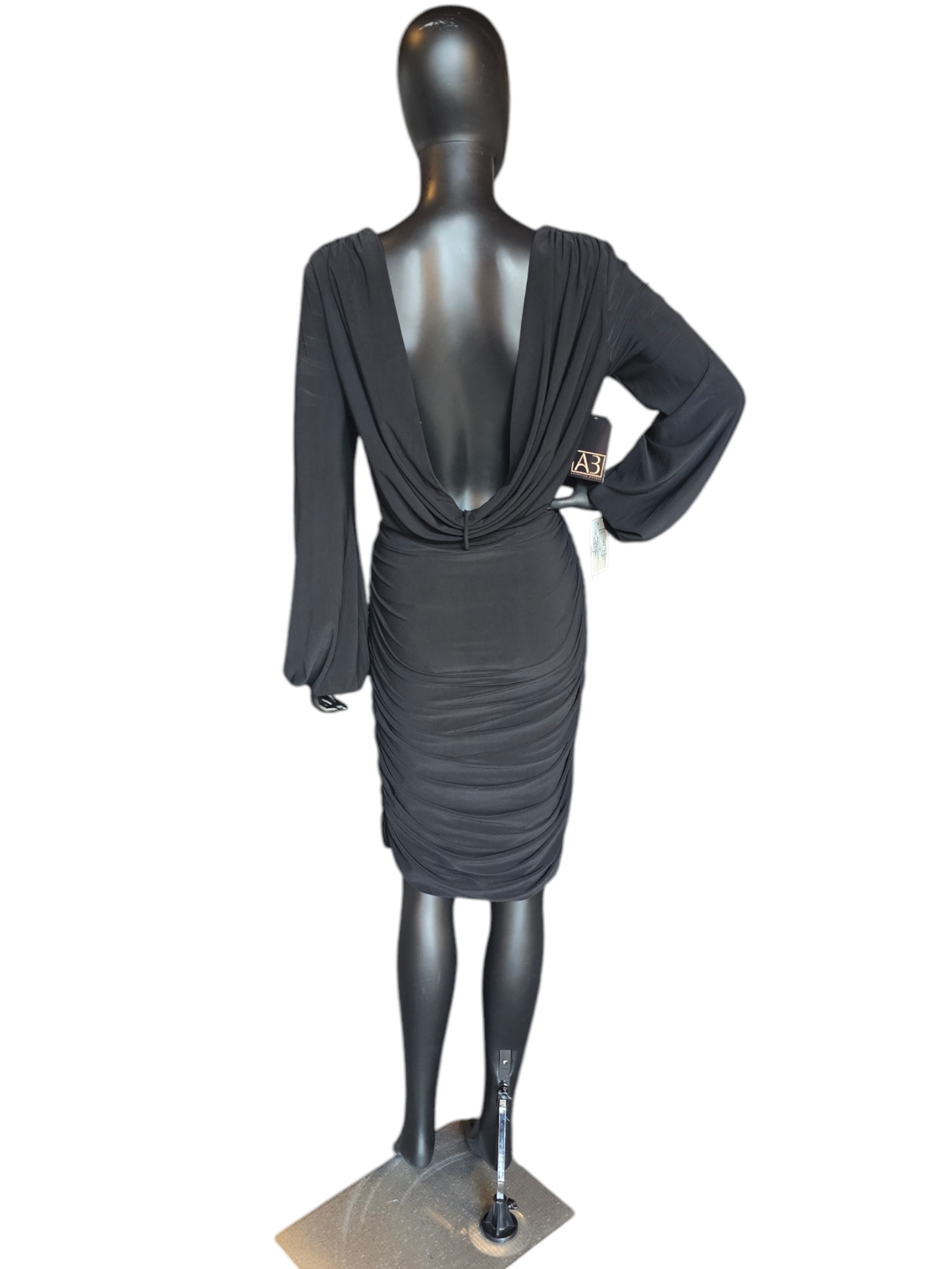 2-Way Black Jersey Long Sleeve Dress - NWT - SLNY