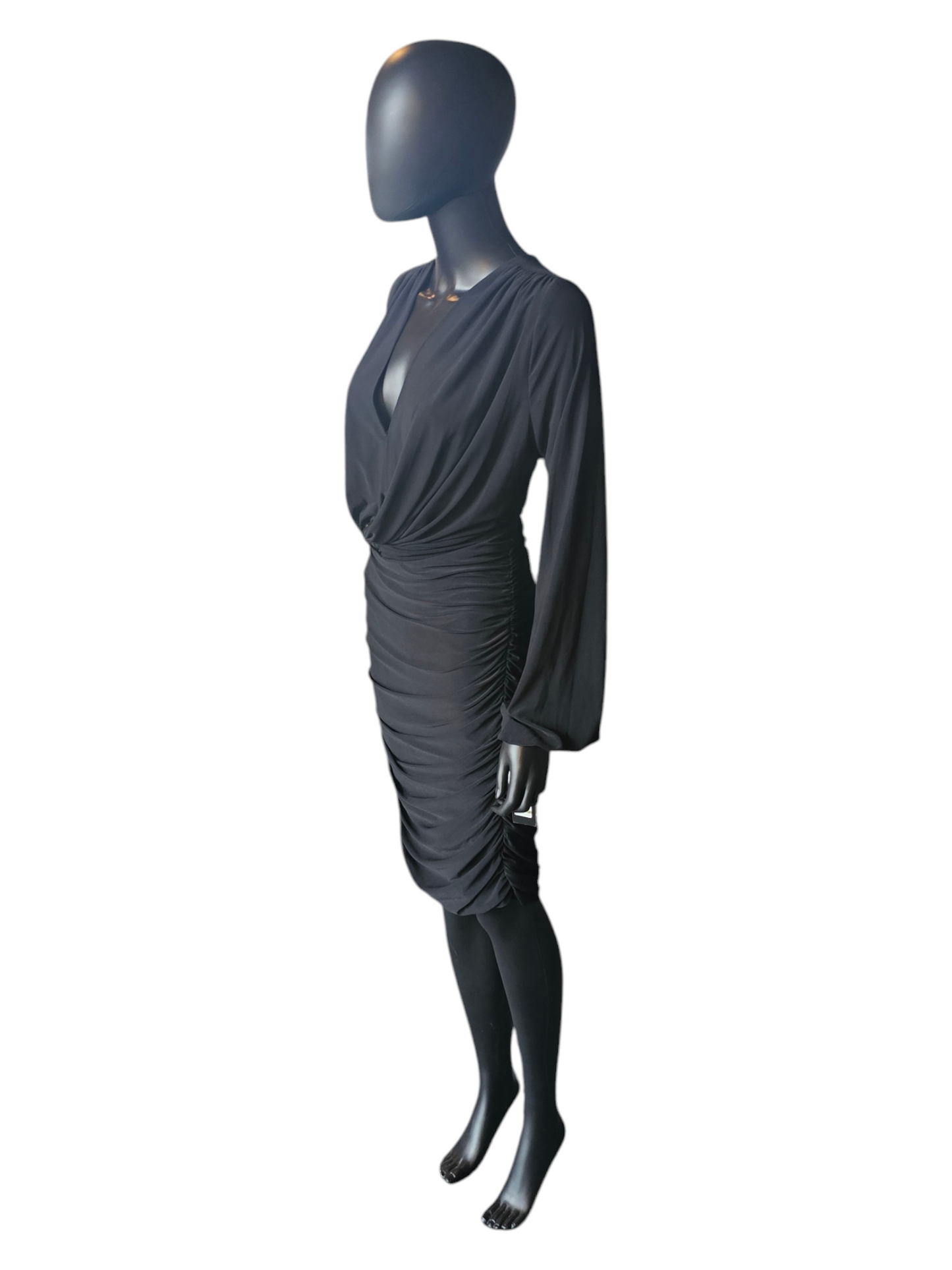 2-Way Black Jersey Long Sleeve Dress - NWT - SLNY