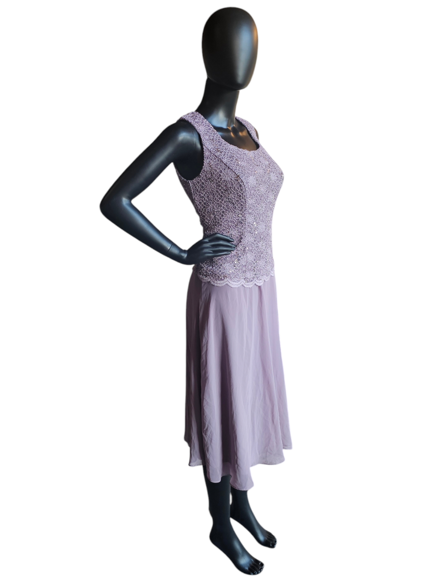 Lavender Sparkle Lace Cocktail/Party Dress - R&M Richards - NWT