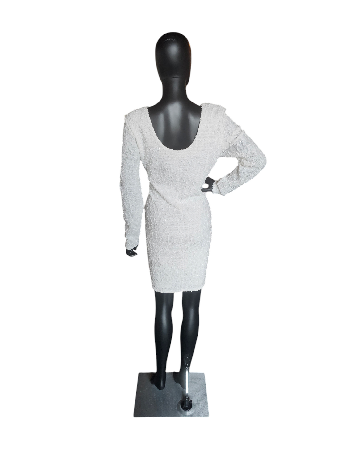 White Long Sleeve Sweaterdress - Jennifer Lopez