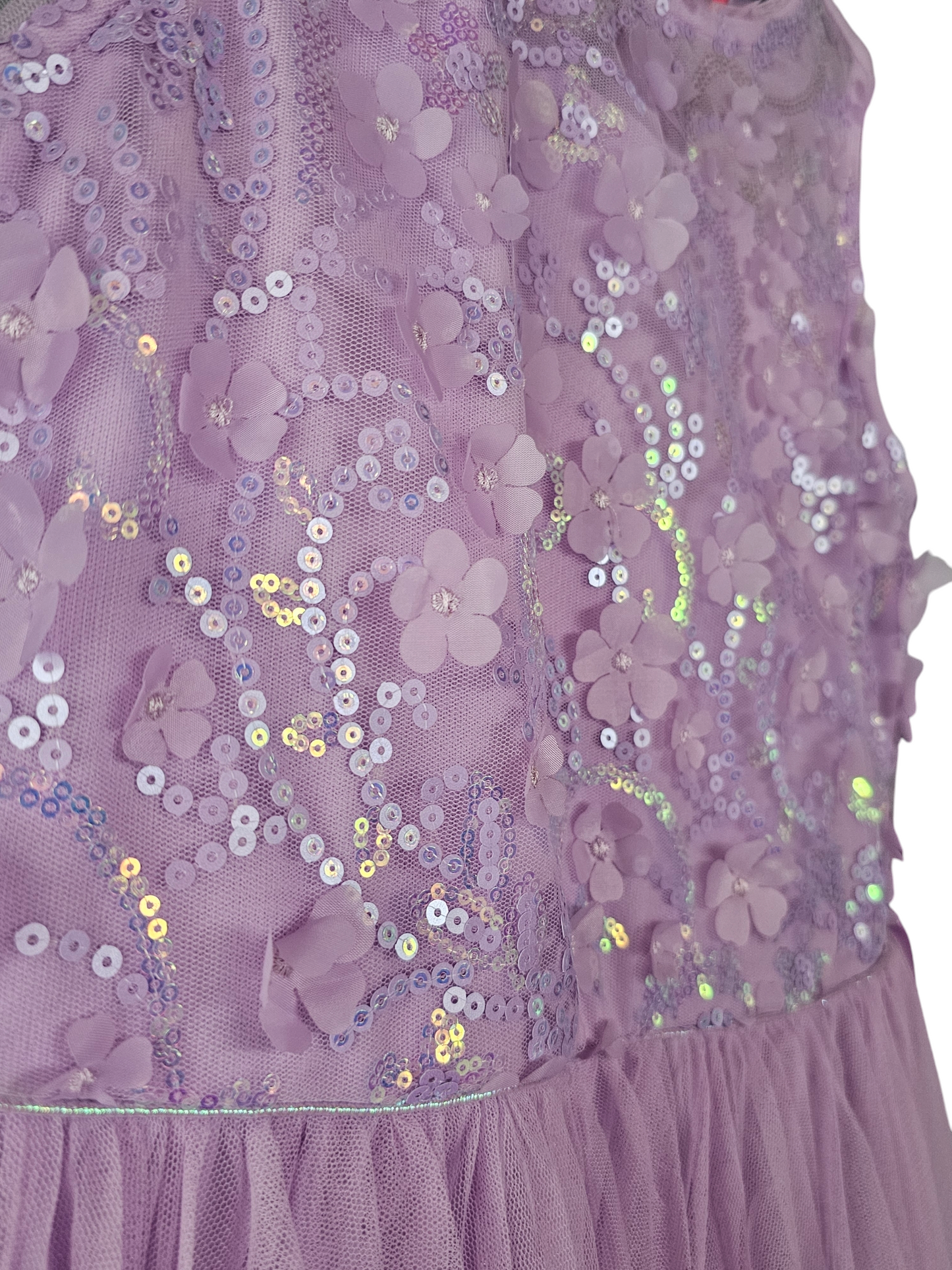 Lavender Sequin Handkerchief Tulle Childs Party Dress - Zunie - NWT