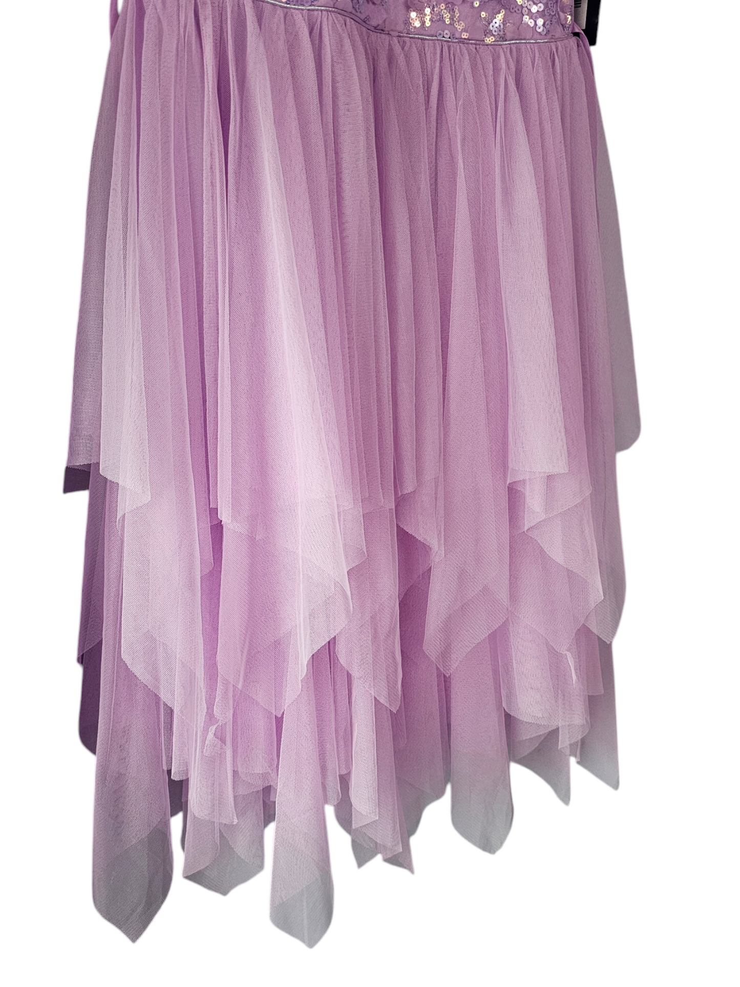 Lavender Sequin Handkerchief Tulle Childs Party Dress - Zunie - NWT