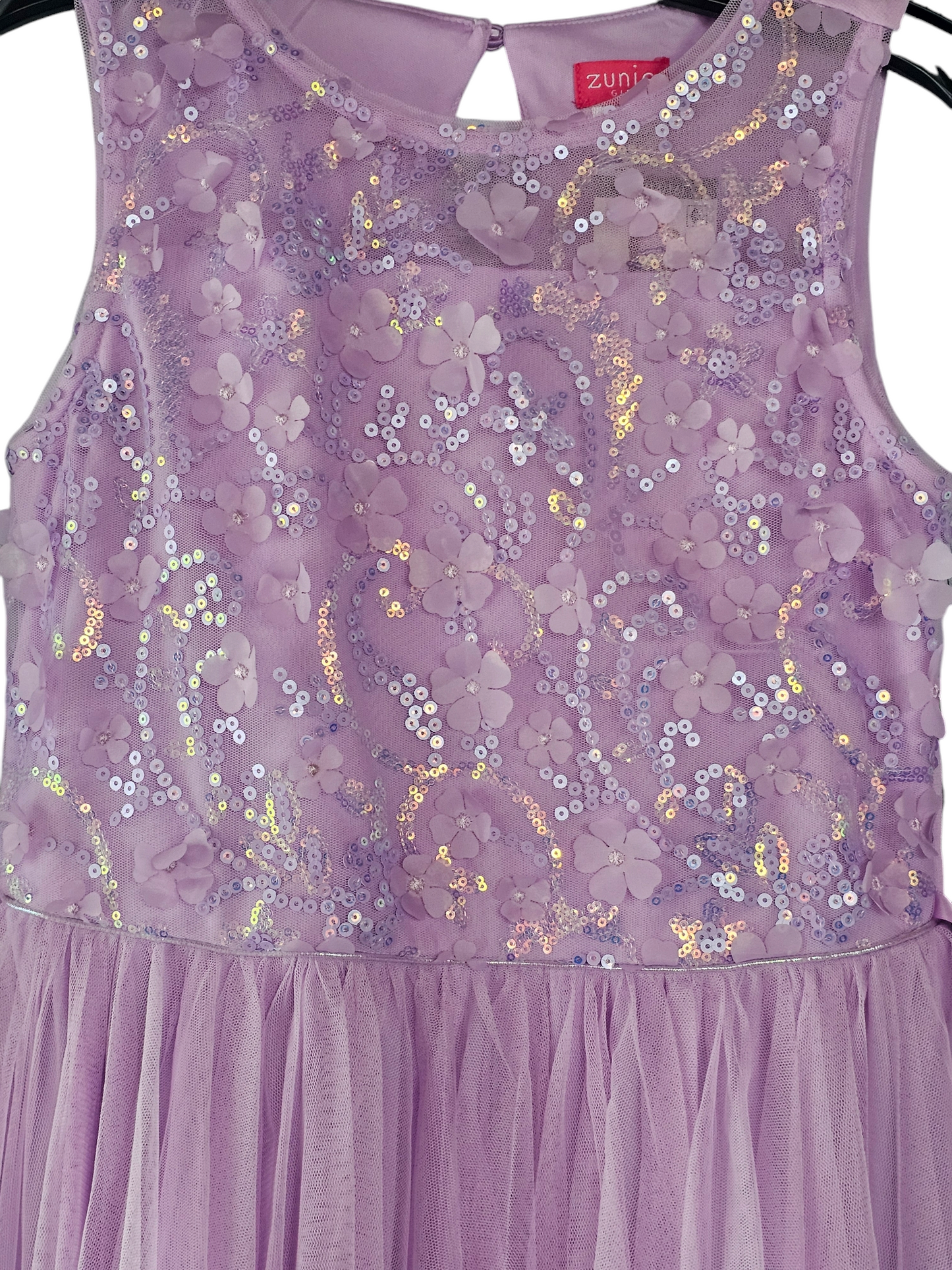 Lavender Sequin Handkerchief Tulle Childs Party Dress - Zunie - NWT