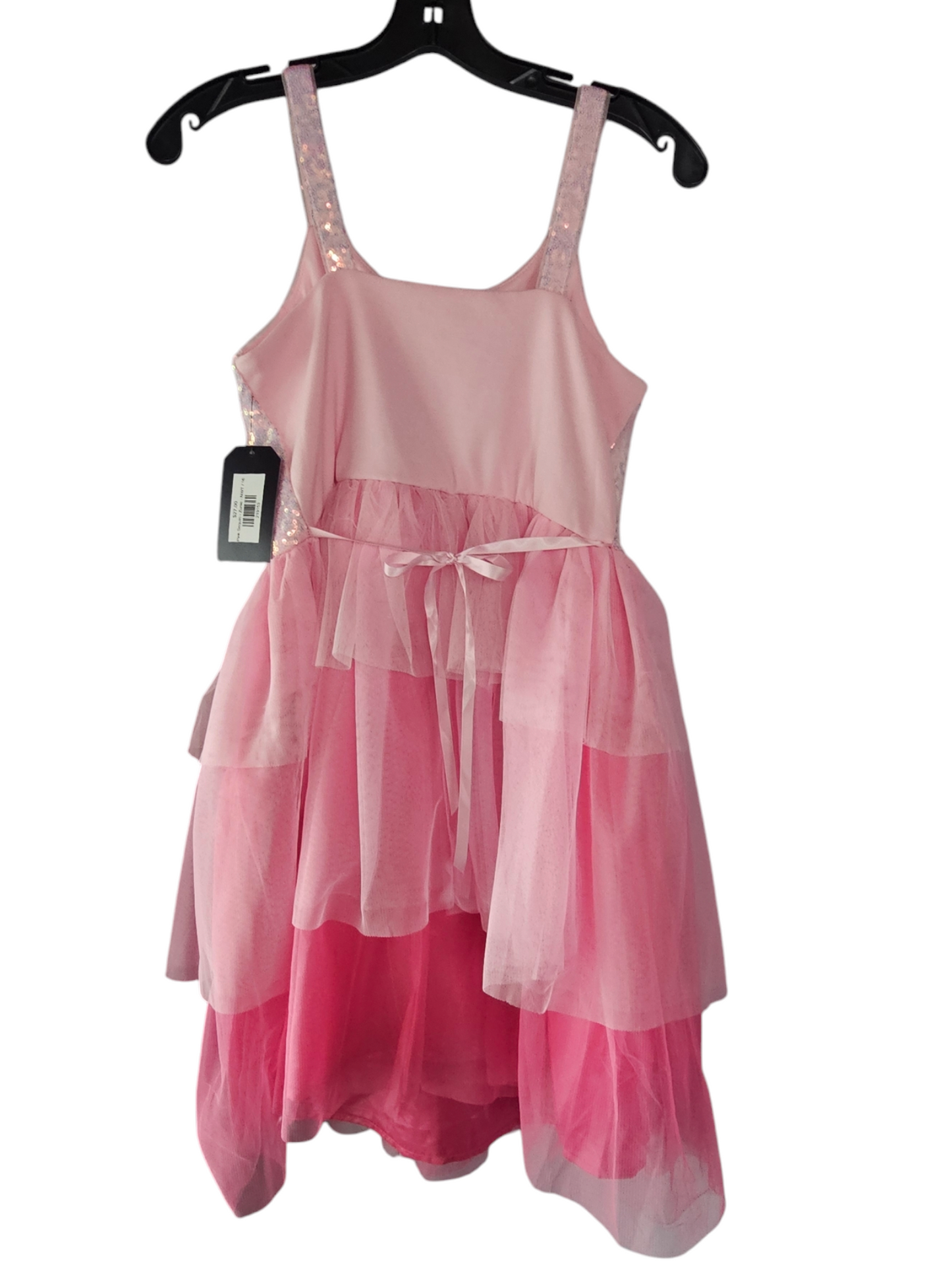 Pink Sequin Ruffled Skirt Childs Party Dress - Zunie - NWT