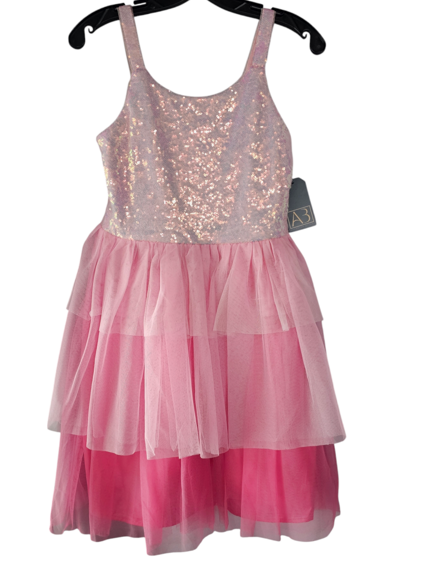 Pink Sequin Ruffled Skirt Childs Party Dress - Zunie - NWT