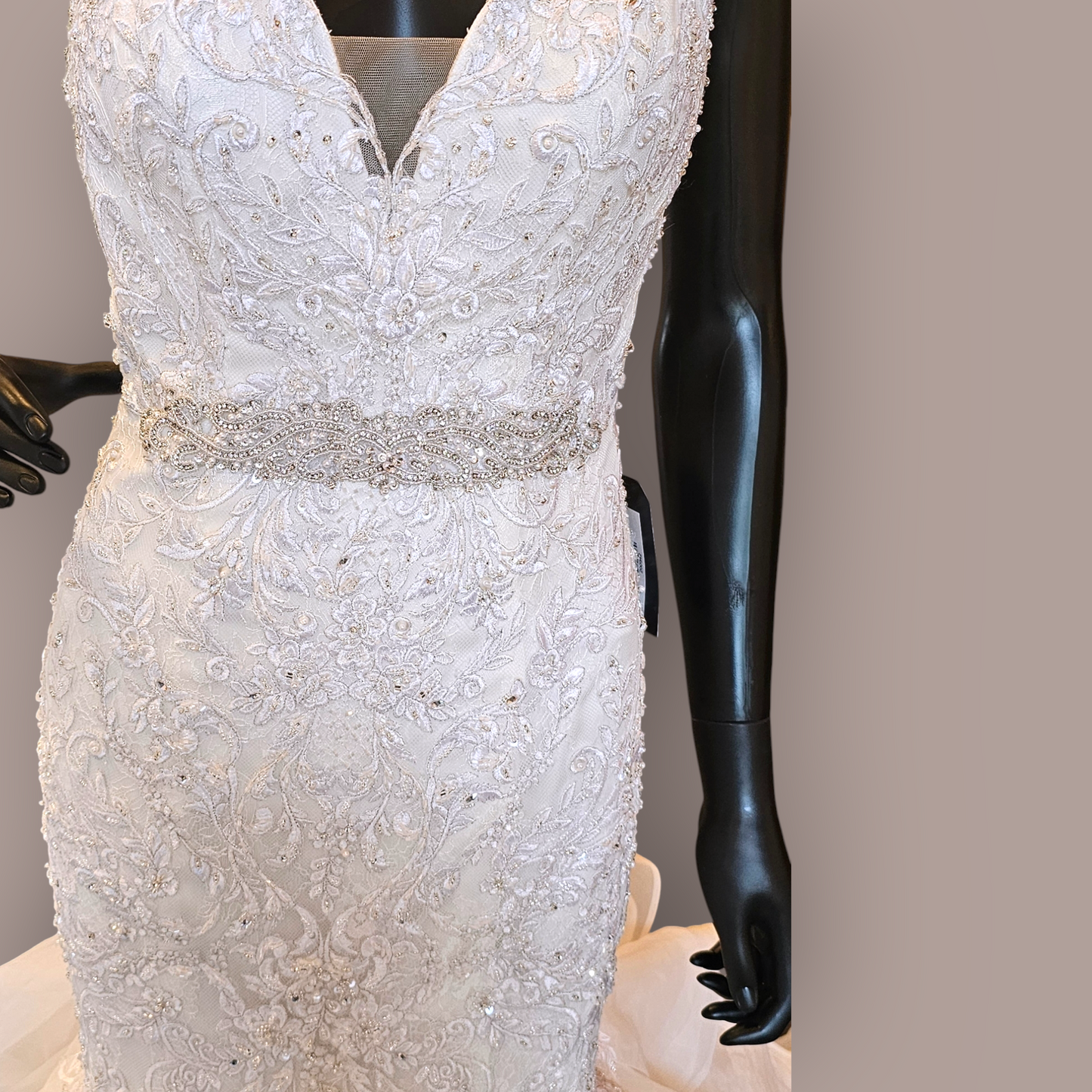 Mori Lee - Ivory Embroidered/Beaded Mermaid Extreme Ruffle Wedding Gown