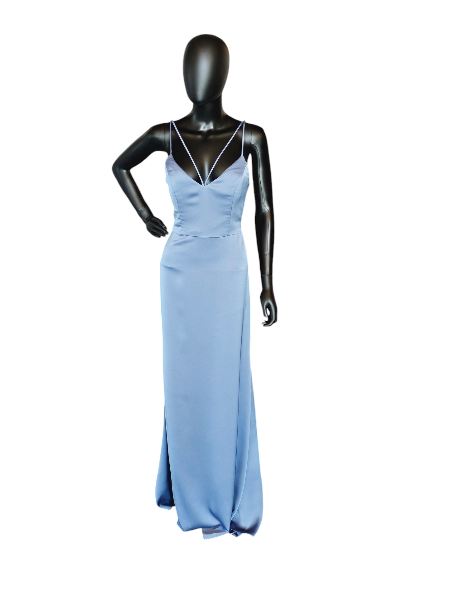 Steel Blue Crepe Bridesmaid Dress - Hayley Paige - NWT