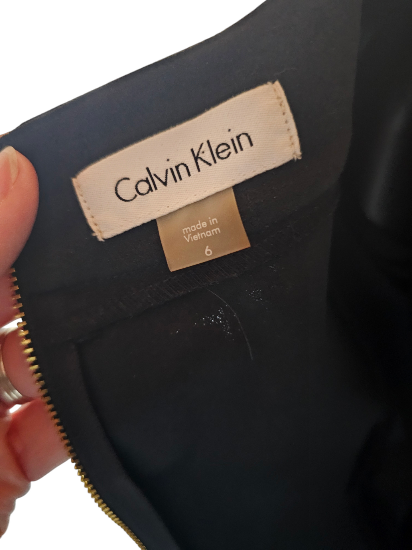 Black Off Shoulder Sheath Cocktail/Party Dress - Calvin Klein