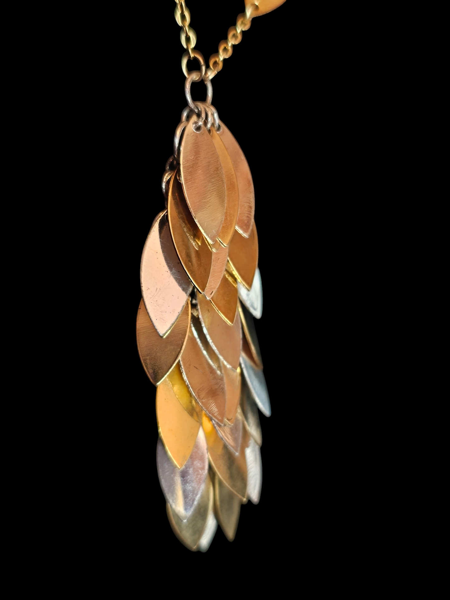 Silver/Gold Waterfall Y Necklace