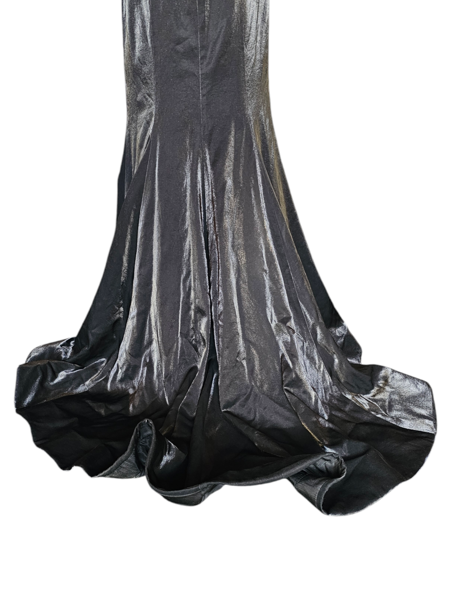 Sherri Hill Black Iridescent Black Full Length Strapless Prom/Party Dress