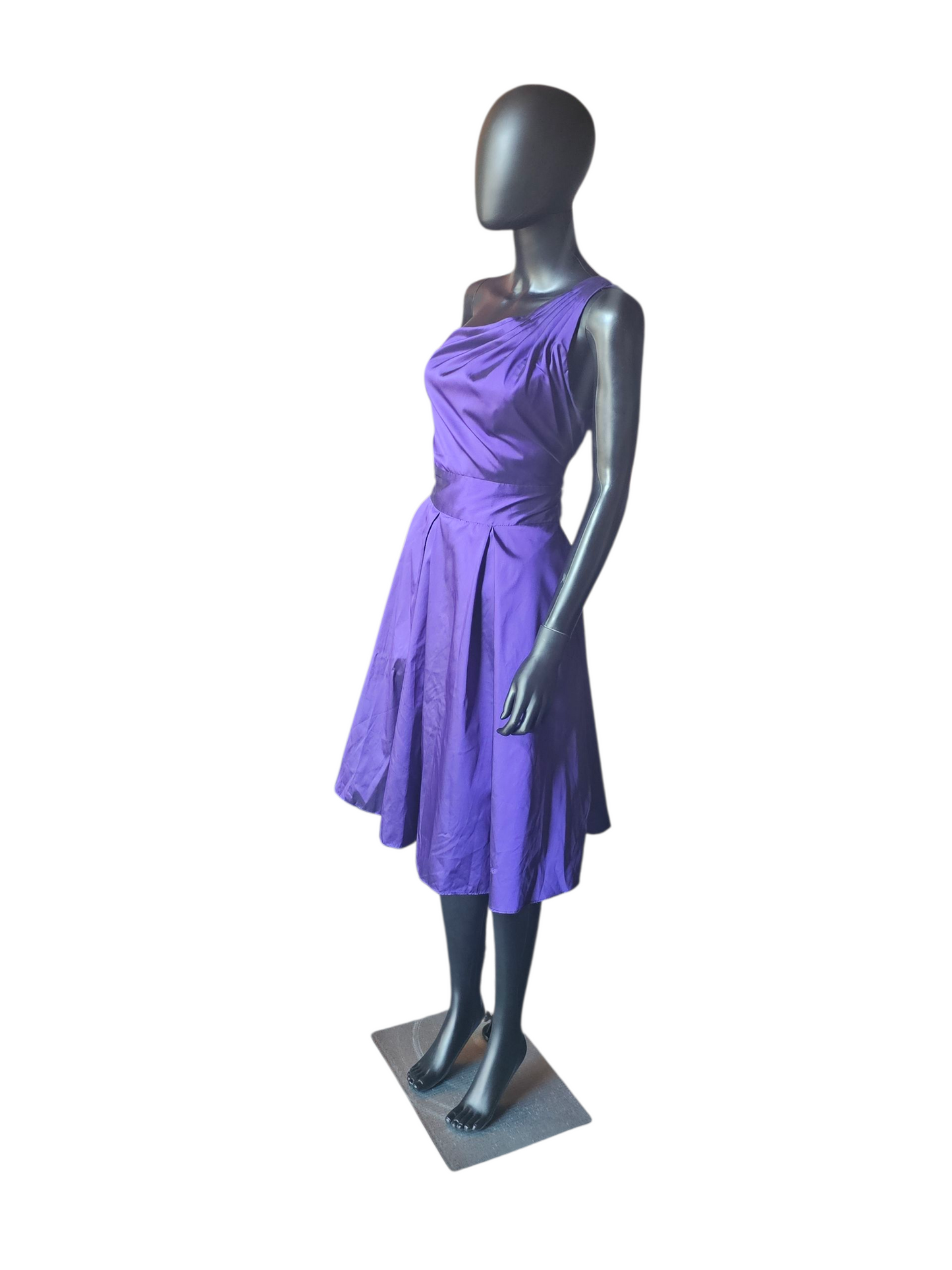 Purple Taffeta One Shoulder Party/Cocktail Dress - Kennedy Blue