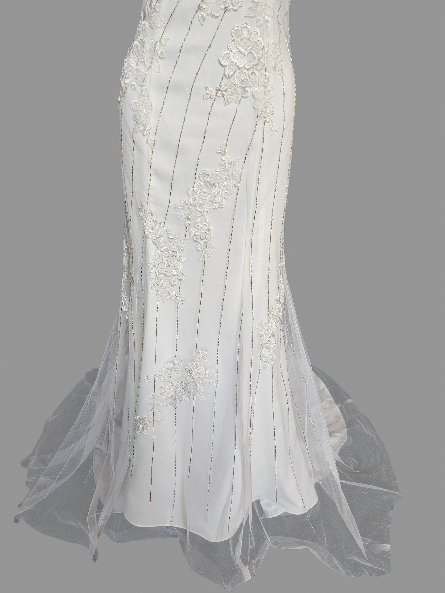 Sweetheart Sheath with Beaded Overlay - Da Vinci