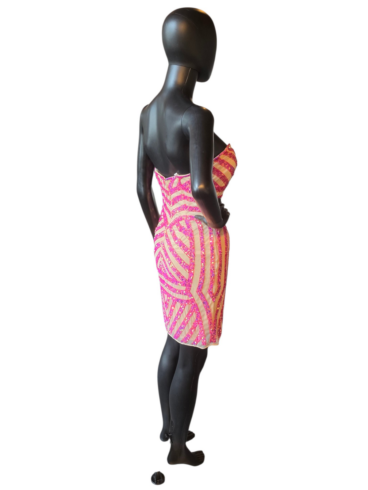 Raspberry Strapless Body Con - Primavera