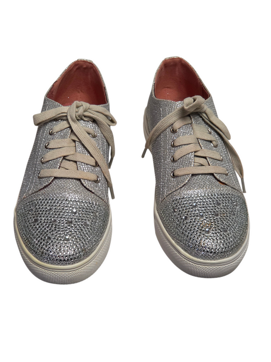 Silver Sparkle Tennis Shoes - Your Party Shoes