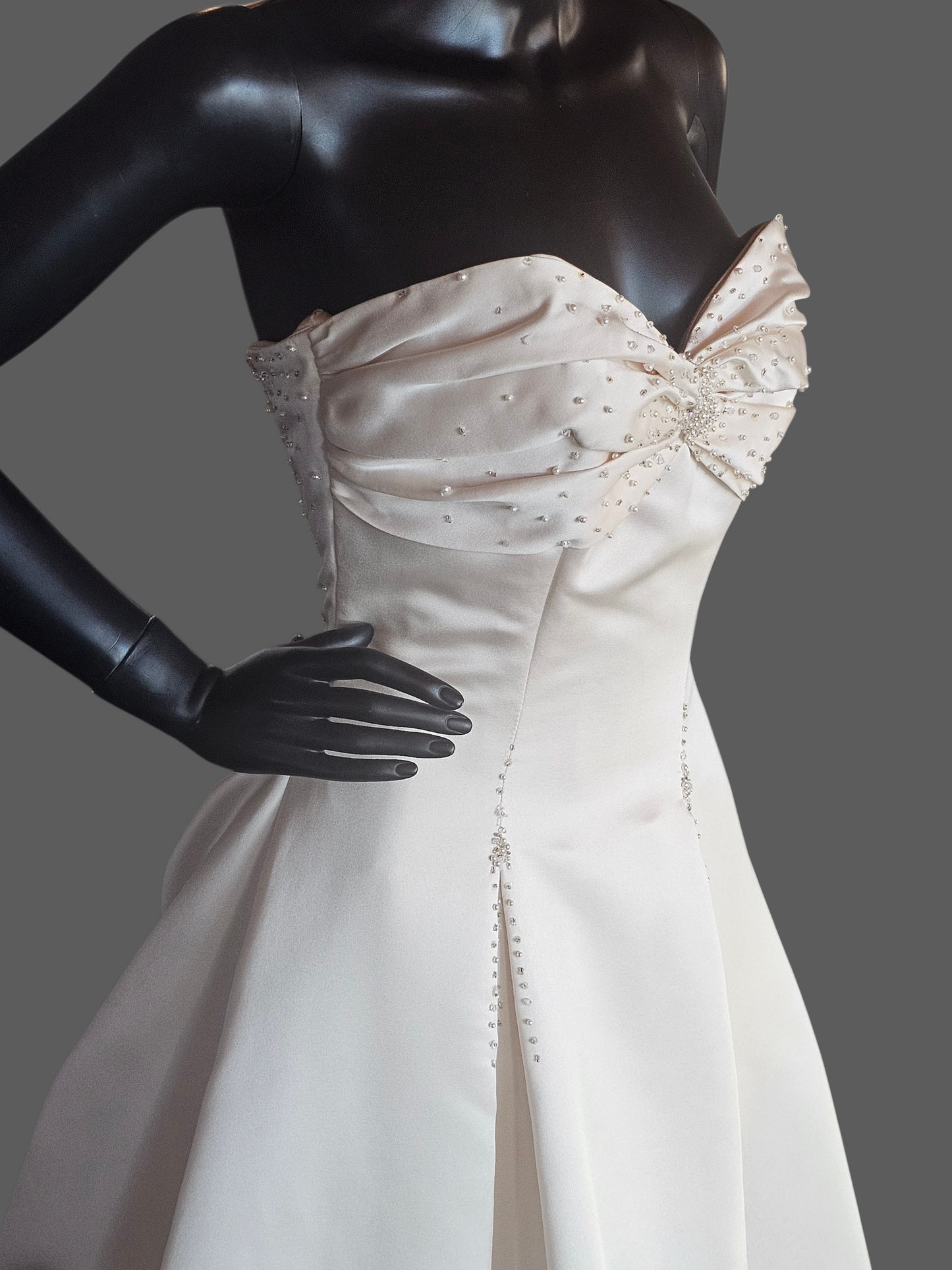 Champagne Strapless Satin - Maggie Sottero