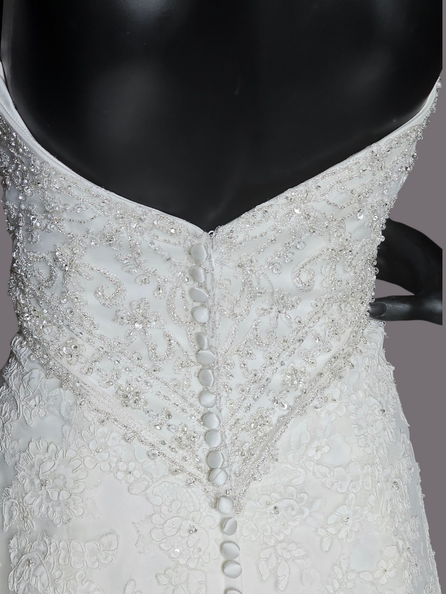 Ivory Lace Strapless Empire Waist Wedding - Morilee
