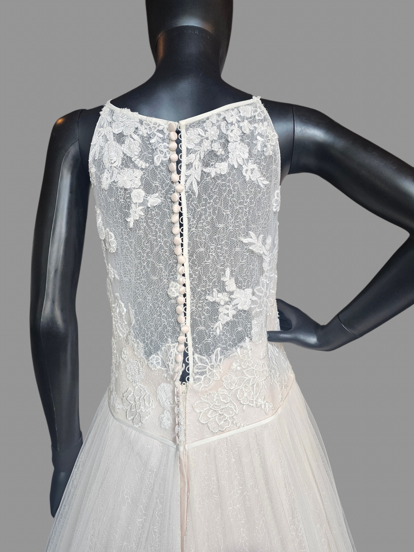 Blush Lace Racer Halter - Maggie Sottero