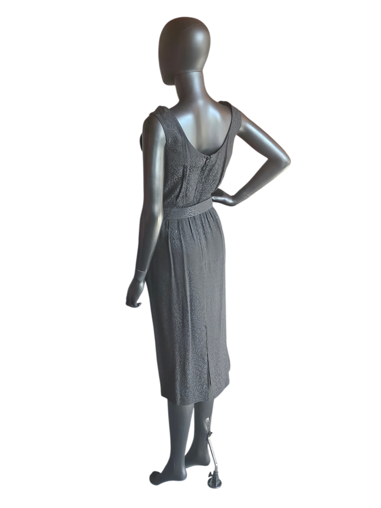 Vintage Black Silk Belted Dress W/Jacket - Liz Claiborne