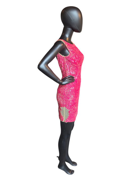 Pink Sequin Cutout - MacDuggal
