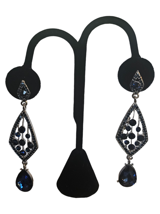 Silver/Sapphire Chandelier Earring