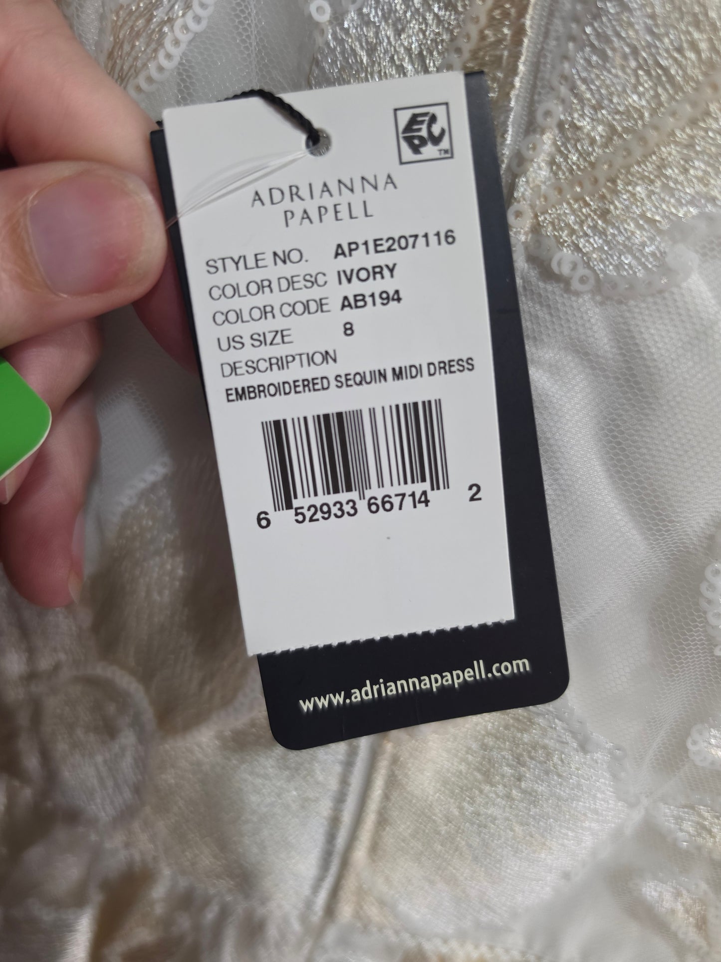 Ivory/Blush Floral Embroidered - Adrianna Papell