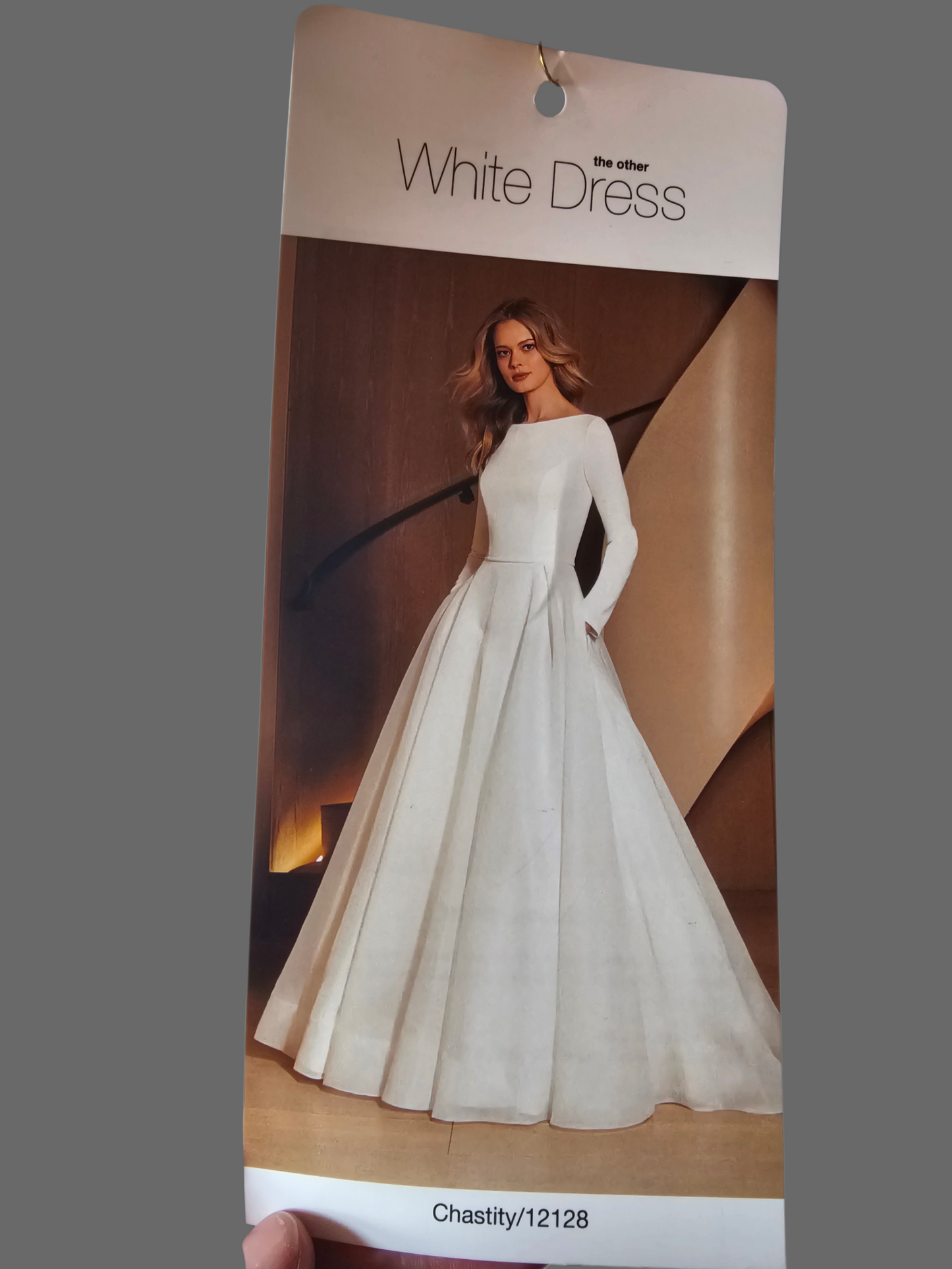 Ivory Crepe/Organza Modest Long Sleeve A-line Wedding Gown - The Other White Dress/Mori Lee
