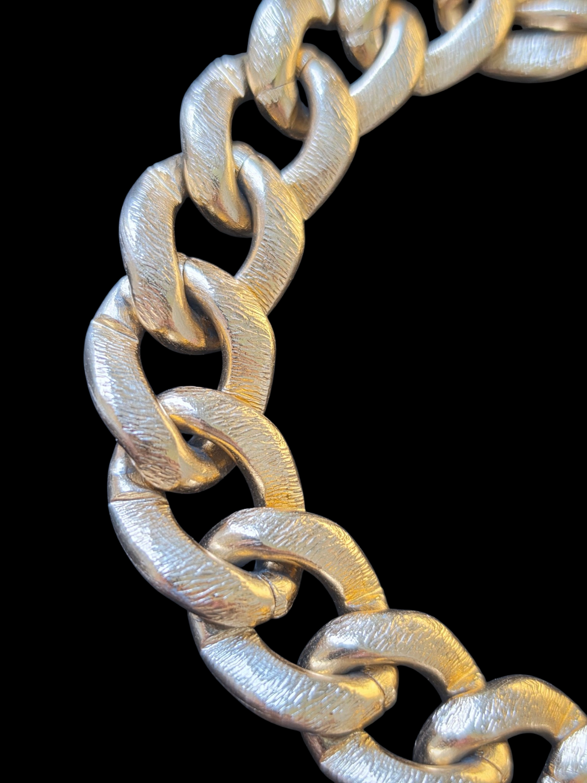 Vintage Large Link Gold Collar Necklace