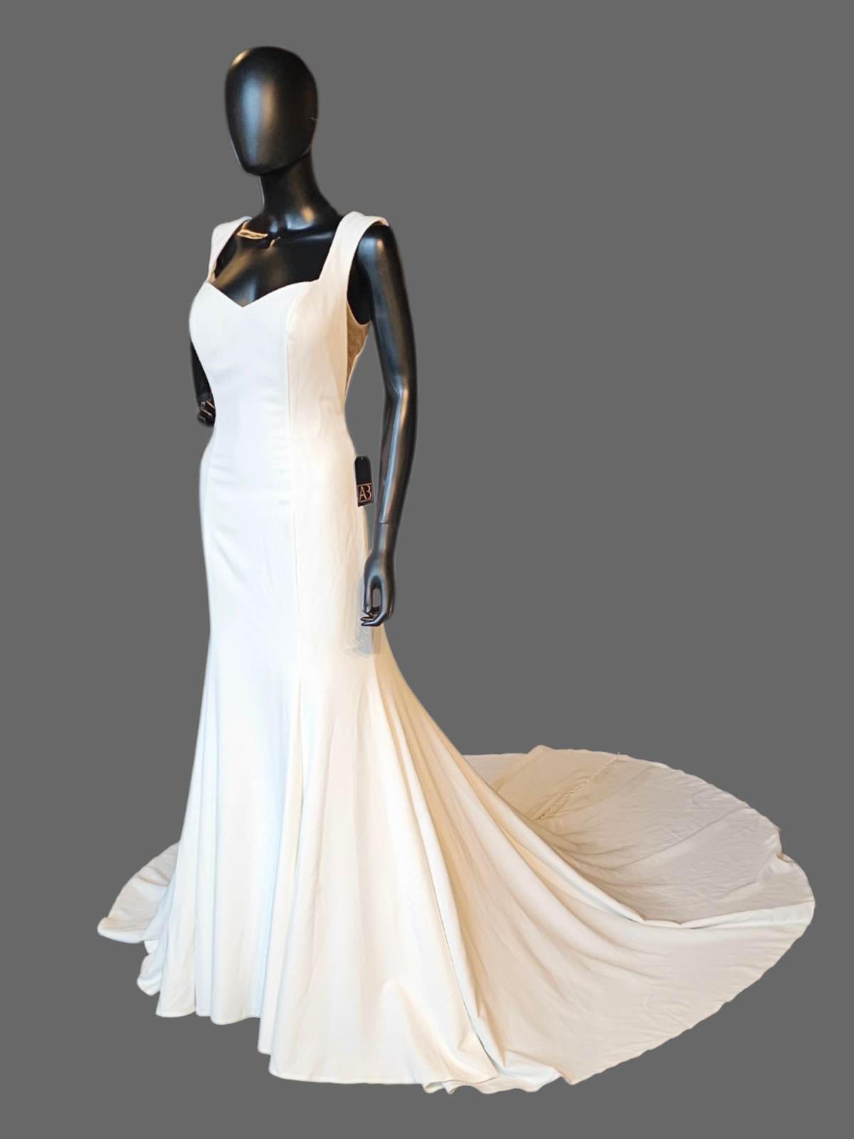 Simple Crepe Open Sides Fit/Flare Wedding Gown - Allure