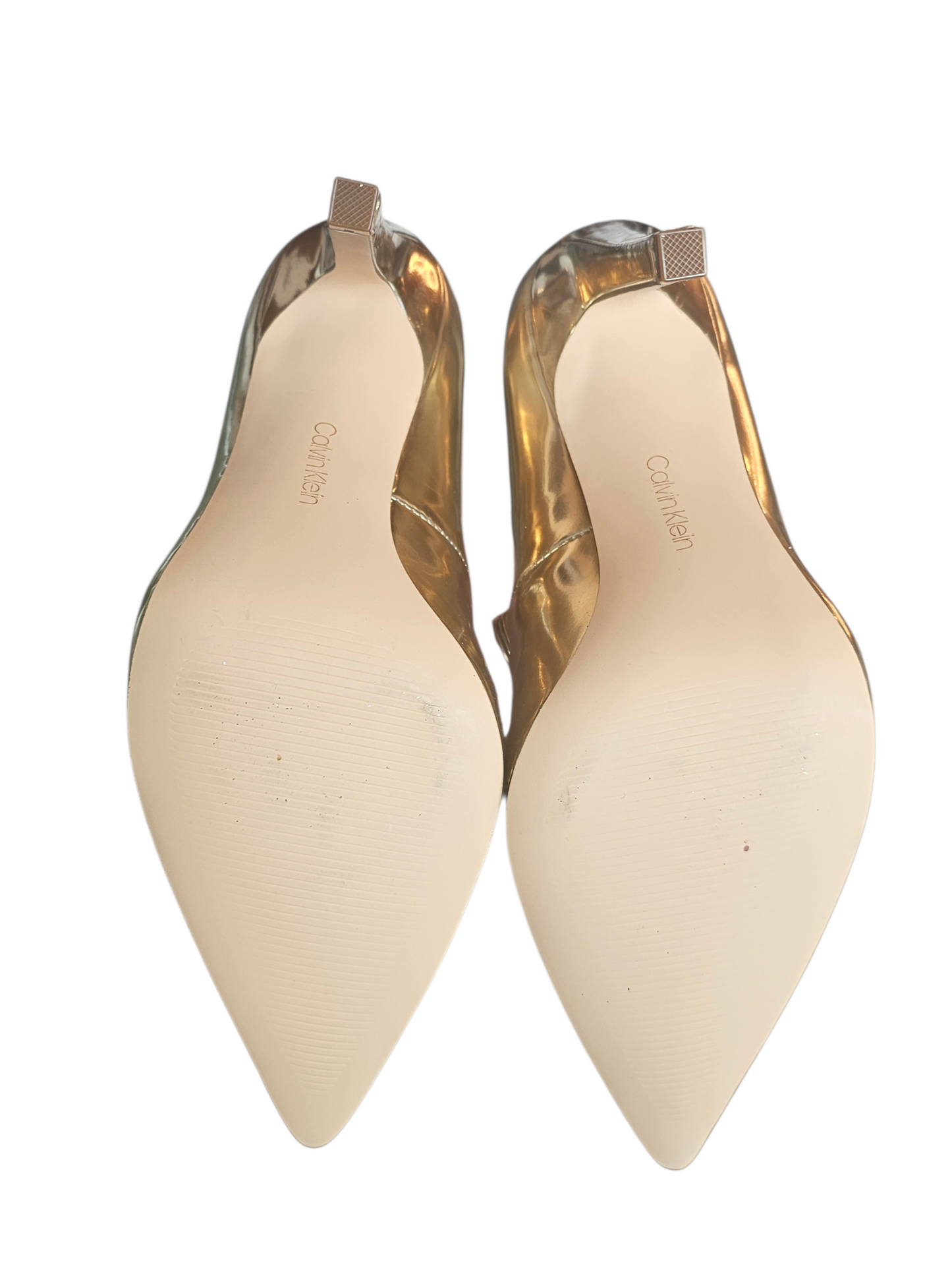 Gold Patent Leather Pump Shoe - Calvin Klein