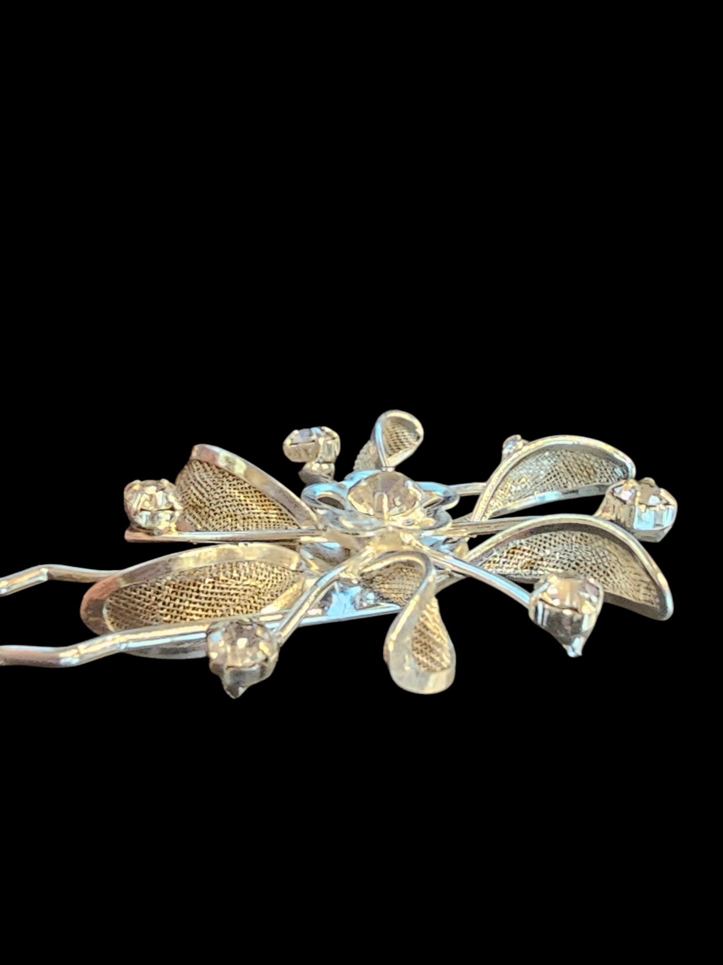 Silver/Crystal Starburst Hair Pin (4 Avail)